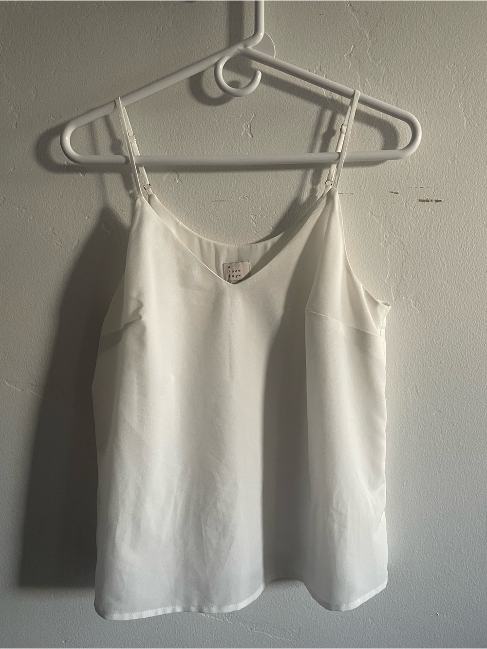 a new day White V-Neck Adjustable Strap Cami